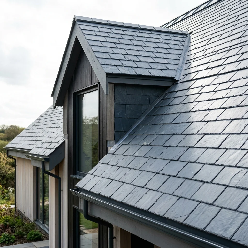 Geometric roof details background